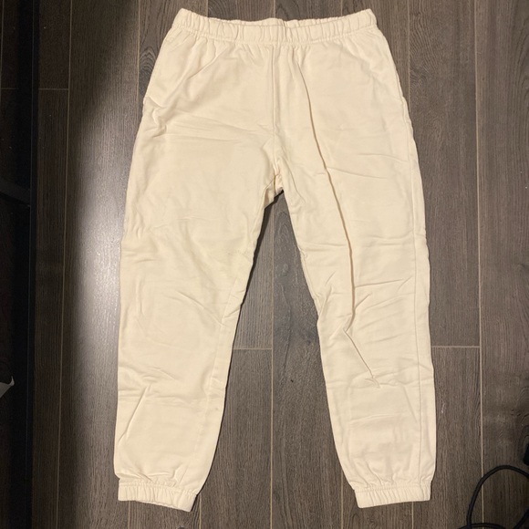 cream sweat pants - size L - Picture 1 of 3